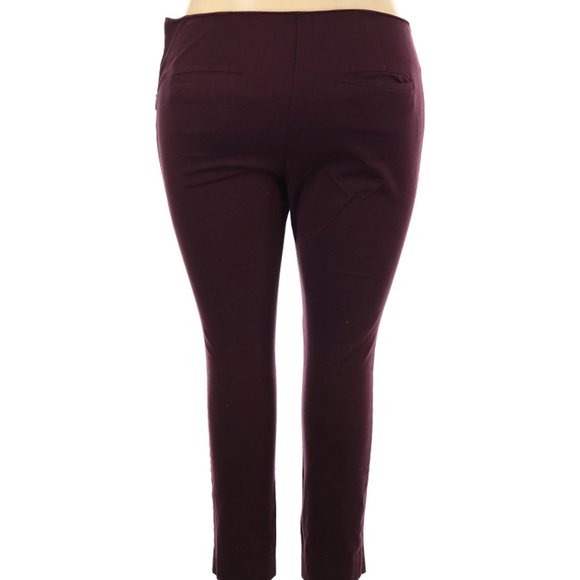 A New Day Size 18 Burgundy Capris - Picture 2 of 11